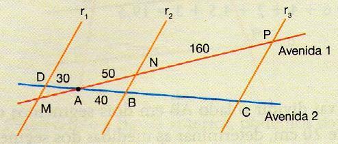 37. Um feixe de paralelas determina sobre uma transversal t 1 os segmentos AB e BC, tais que AB = (x + 1) cm e BC = (x + 8) cm.