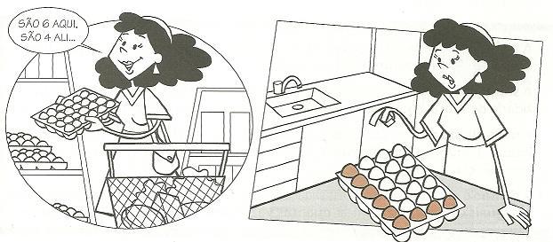 9) Sem contar um a um, calcule do modo mais rápido possível quantos ovos há nesta cartela que Brida comprou. QUESTÃO 13: Numa subtração, o subtraendo é 72 e a diferença é 58. Qual é o minuendo?