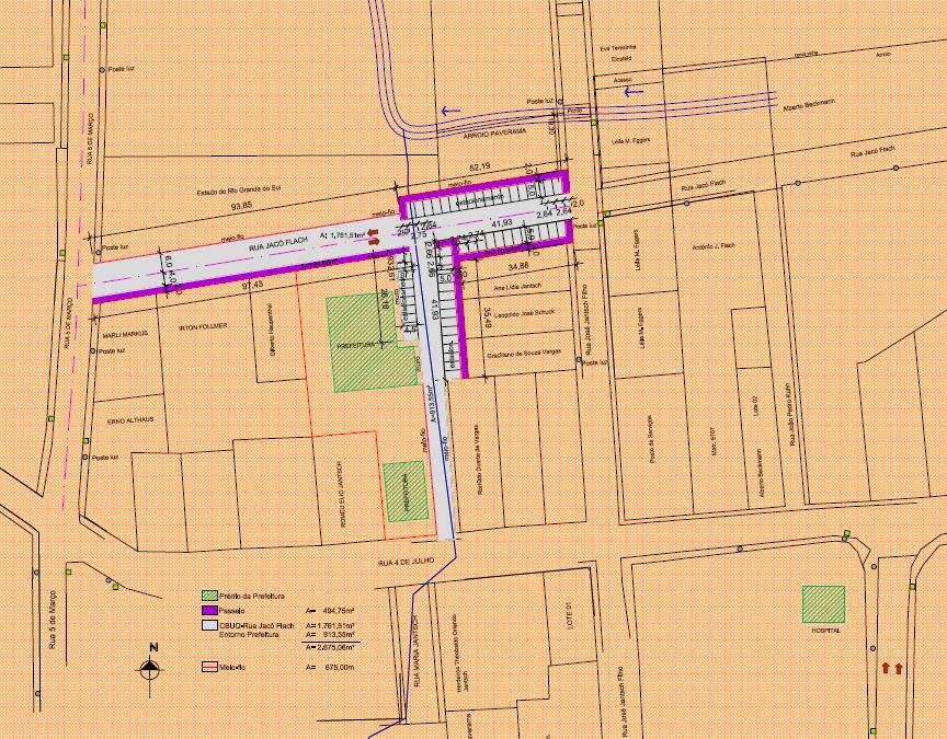 Obra: Projeto de Infraestrutura Urbana PAVIMENTAÇÃO ASFÁLTICA COM C.B.U.Q Local: Rua Jacó Flach e Entorno da Prefeitura, cidade Paverama/RS Serviços: Terraplenagem, Pavimentação, Microdrenagem e Sinalização 1.