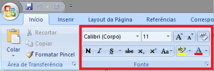 Aula 2 1 Formatação de texto A formatação de fonte nada mais é do que a mudança de aparência de um caractere, no caso, digitado na área de trabalho do MS Office Word 2007.