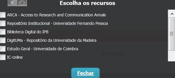 Além das opções relativas ao país e à apresentação da lista de resultados, já mencionadas na secção anterior, a pesquisa avançada oferece filtros avançados para a data, o financiamento, o tipo de