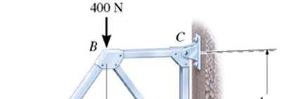224) Determine a força em cada elemento da treliça mostrada na figura e indique se os elementos estão sob tração ou