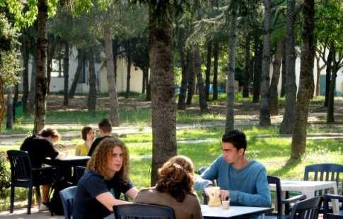 Régine, a nossa bibliotecária, acompanha os alunos em suas pesquisas e