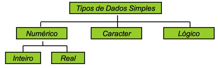 Algoritmo Os tipos de dados podem variar de uma linguagem para