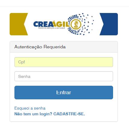 Acesse através do endereço https://ecrea.creams.org.