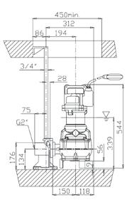 Impulsor: Ferro fundido Veio: AISI 420B Tipo de empanque: Mecânico em carboneto de silício/carboneto de silício em câmara de óleo LIMITES DE UTILIZAÇÃO Caudal máximo: até 320 m 3 /h Altura