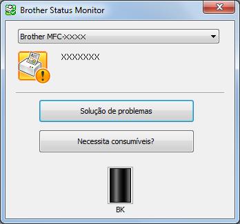 A Solução de problemas Utilize esta secção para resolver problemas que podem ocorrer quando utiliza o equipamento Brother.