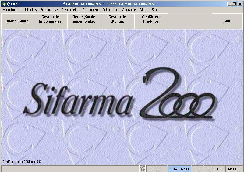 3.SISTEMA INFORMÁTICO A Farmácia Tavares dispõe do sistema Sifarma 2000 (figura 5) como sistema informático, nos computadores existentes.