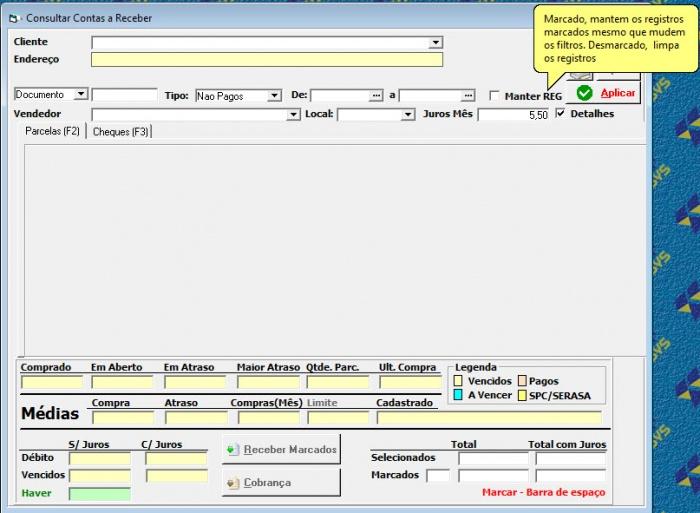 Para utilizar basta marcar a opção que todos os registros marcados iram permanecer marcados mesmo se