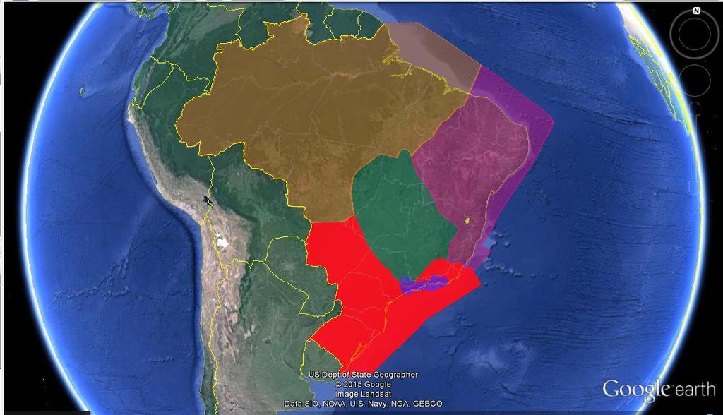 Área AGA no COMAER Representação Regional do DECEA CINDACTA IV CINDACTA III