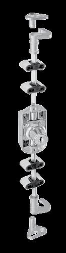 108502 Sistema de fechadura para gaveteiro lateral com acessórios + barra 500 mm para 4 gaveteiros 50/1 conj.
