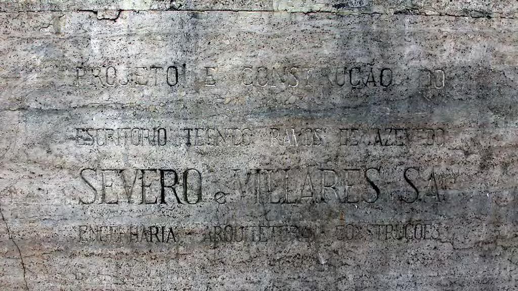 Paisagens tipográficas O último conjunto de epígrafes relacionadas com a construtora Ramos de Azevedo foi gravado entre os anos 1940 e 1950.