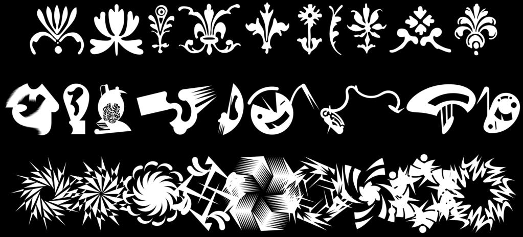 Princípios Tipográficos Embora alguns dingbats tenham sido especificamente criados para acompanhar certas fontes (ITC Golden Cockerel Ornaments, Blockhead Illustrations, Household Items), a maioria é