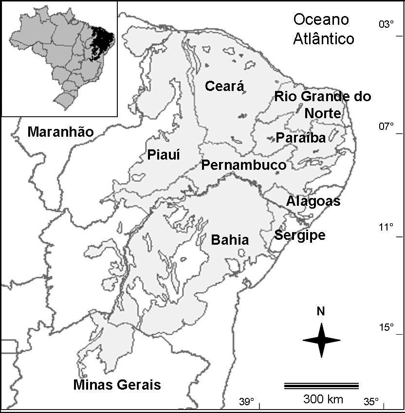 Xavier, S. R. S. Pteridófitas da Caatinga: lista anotada, análise da composição florística.
