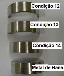 4.2.5 Execução do ensaio de corrosão As condições de soldagem 12, 13 e 14 foram submetidas a ensaio de corrosão, tendo sido utilizado o método A descrito na norma ASTM G48 (72).