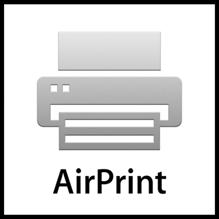 Imprimir Imprimir por AirPrint AirPrint é uma função de impressão que está incluída como standard no ios 4.2 e produtos posteriores, e Mac OS X 10.7 e produtos posteriores.