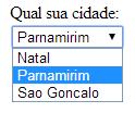 Parnamirim </option> <option