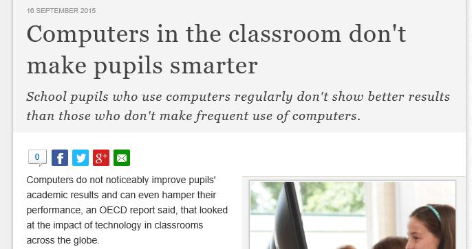 Tecnologia pode melhorar excelentes aulas, mas não