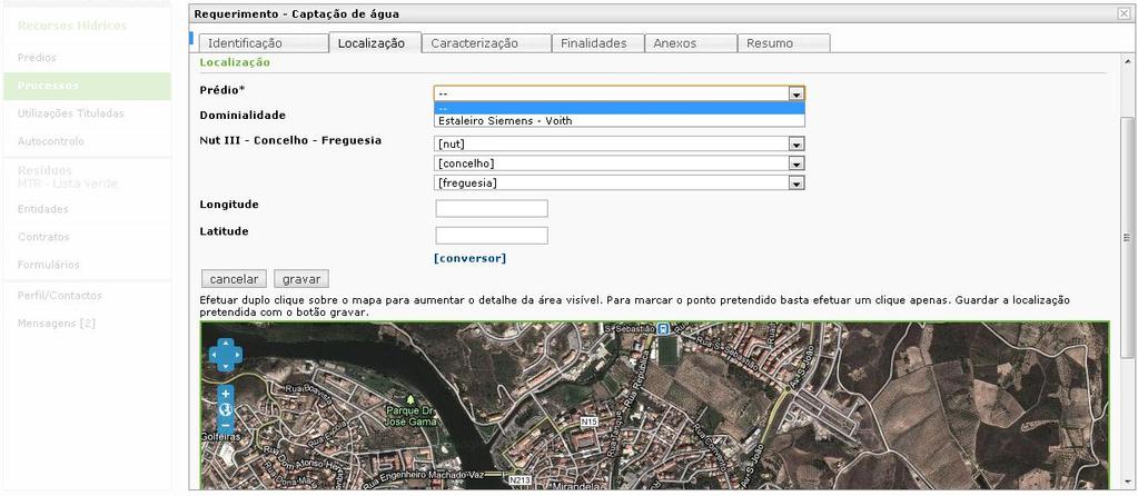 [ LOCALIZAÇÃO DA UTILIZAÇÃO ] 6 A localização da utilização poderá ser efetuada com recurso ao mapa disponibilizado.