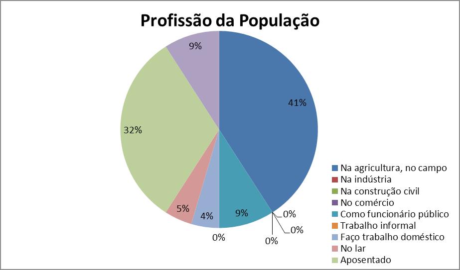 Figura 2. Gráfico da profissão das famílias do sítio Olho D Água. Fonte: Autor, 2016.