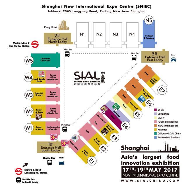 1) Informações gerais sobre a Feira SIAL China 2017 Data: 17 a 19 de maio de 2017 Local: Sniec, Xangai Site: http://www.sialchina.
