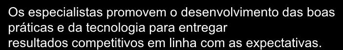 evolução das práticas e da tecnologia. Níveis de Serviços definem a relação entre os actores.