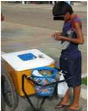 Criança carregando tijolos no norte de Minas Gerais. (2009).