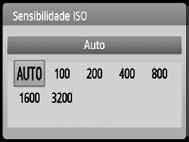 Z: Alterar a Sensibilidade ISON Sobre AUTO para Sensibilidade ISO Automática Se definir a sensibilidade ISO para AUTO, a sensibilidade ISO real a definir aparece quando carregar no botão do obturador