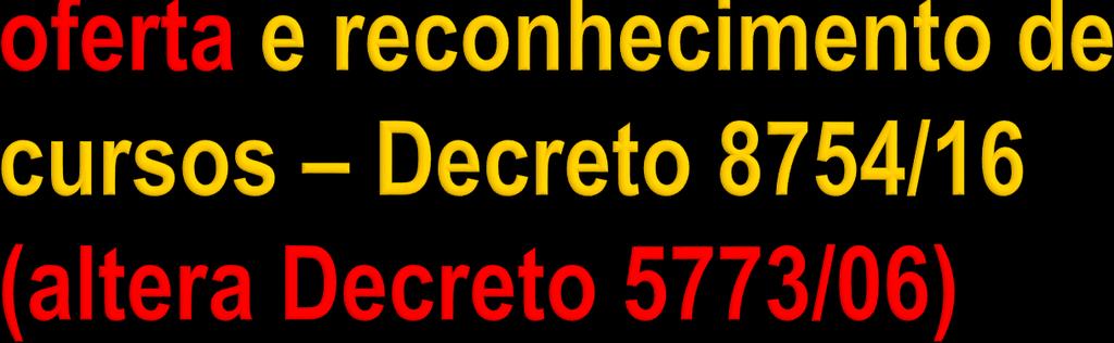 Art. 28, parágrafo 2º - A oferta de cursos de graduação em Direito, Medicina, Odontologia, Psicologia e Enfermagem, inclusive em