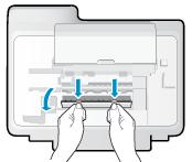 Para eliminar um congestionamento de papel dentro da impressora 1.