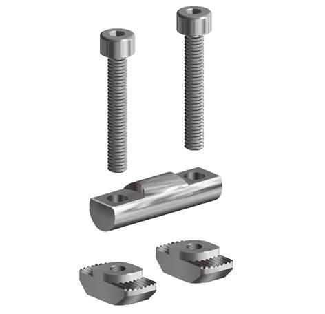 2 mm Material: Zinc plated steel (bolts and screws) Matériau: cier zingué (vis et écrous) Material: ço zincado (porcas e parafusos) 21,5 Ø.2 mm Para unir dos perfiles de aluminio en ángulo recto.