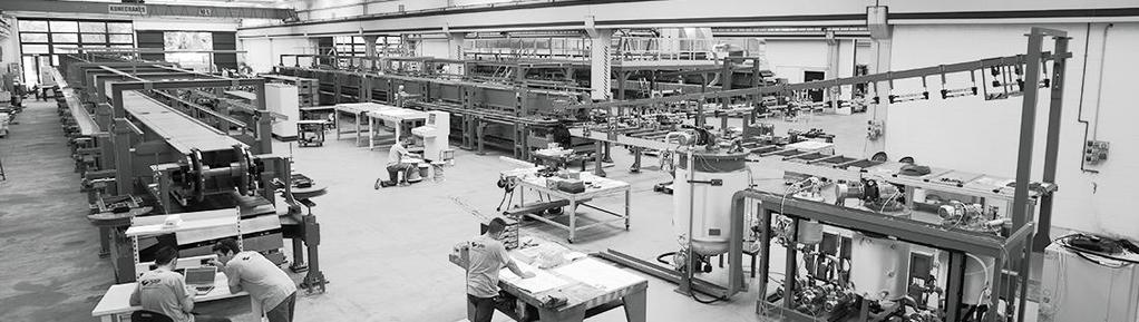 SAIP Uma empresa flexivel e especializada Desde 1978 uma empresa lider em projetos e fabricação de equipamentos para o processamento de poliuretanos: LINHA DE PRODUÇÃO