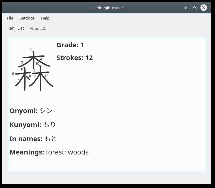 um Kanji, como a: ordem de traços do