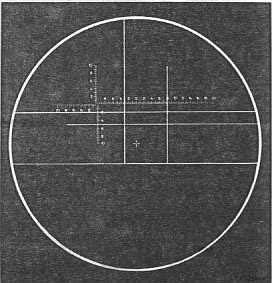 4 4. A imagem da fenda é observada na ocular sobreposta a um retículo em forma de cruz, localizado bem no centro do campo visual (Fig. 3).