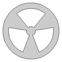 Criar formas complexas Neste capitulo vamos criar a circunferência que simboliza a radioactividade.