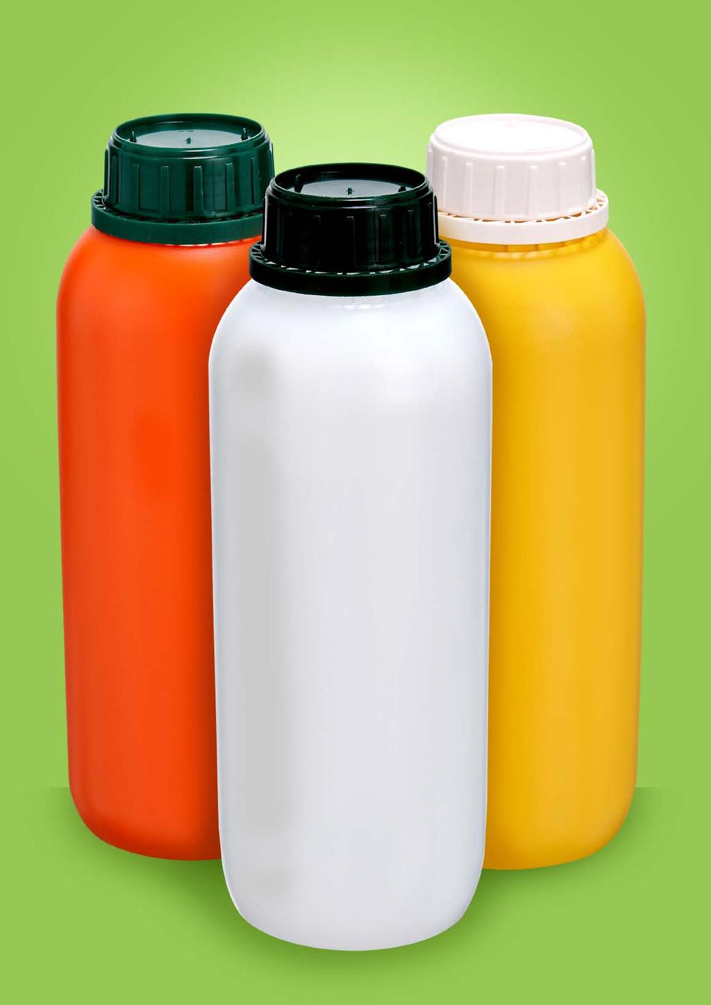 Embalagens 1 Litro Frasco 01 litro Frasco com capacidade de 1 litro, um bocal, tampa plás ca auto-lacre. Polie leno de alta densidade.