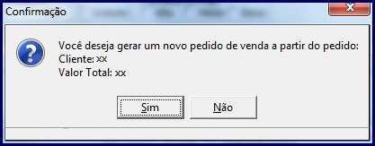 A seguinte mensagem será apresentada: 2) Ao clicar em Sim será apresentada