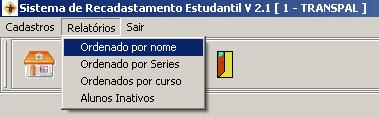 4. Relatórios: Após o cadastramento e/ou as devidas alterações dos dados de todos os alunos pertencentes à instituição, o