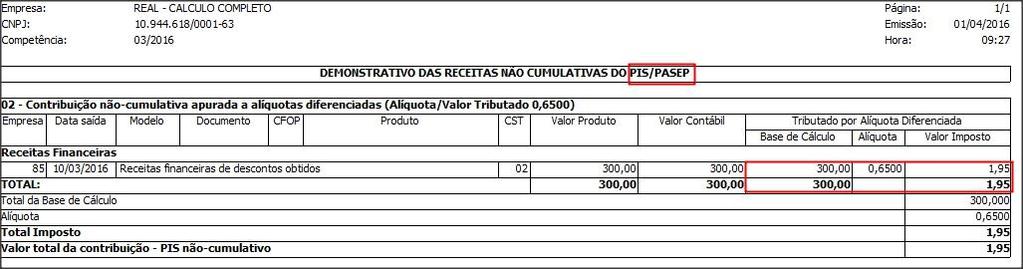 7 RELATÓRIOS Caso queira realizar a emissão do relatório para conferência do EFD Contribuições,