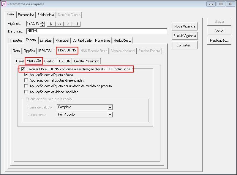 1.10 - Clique no botão [Gravar] para concluir. 2 CONFIGURAÇÃO ACUMULADOR 2.1 Acesse o menu ARQUIVO, clique em ACUMULADORES; 2.2 Verifique se já possui um acumulador para a operação; 2.