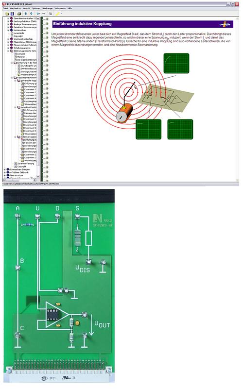 7 Curso - Engenharia eletrotécnica 7: Compatibilidade eletromagnética (CEM) SO4204-4K 1 1 placa de experiências com amplificador de medição e circuitos impressos em paralelo para análise dos efeitos