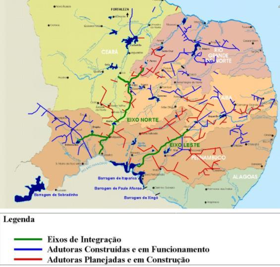 Transposição do Rio São Francisco O projeto é um empreendimento do Governo Federal, sob responsabilidade do Ministério da Integração Nacional MIN.