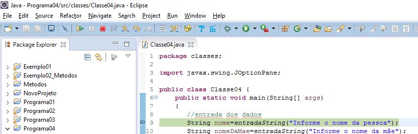 Eclipse - Fundamentos O programador pode interromper a execução de um programa clicando no botão vermelho