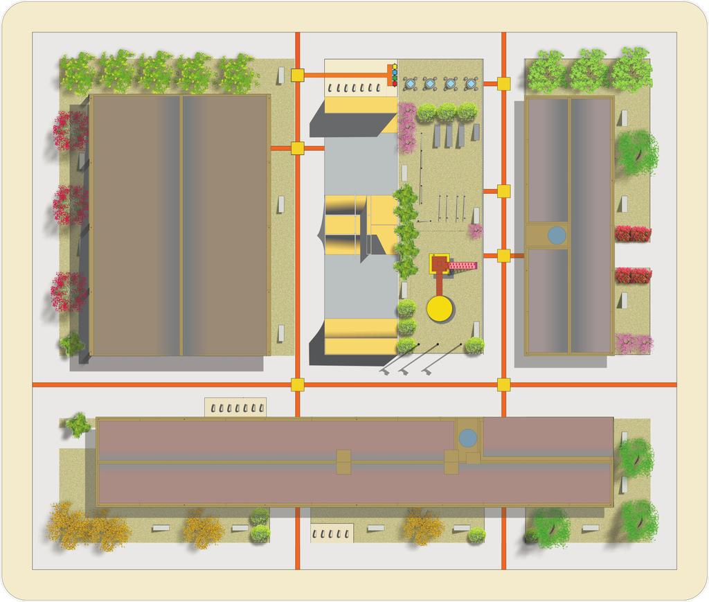 Praça 3000 8E 5E 4E 7E 6E 1E 2E 3E 1E - QUADRA COERTA 2E - ICICLETÁRIO 1 3E - ICICLETÁRIO 2