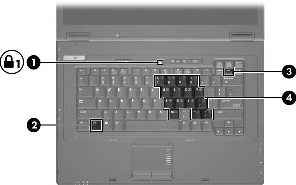 3 Teclados numéricos O computador possui um teclado numérico integrado e também suporta um teclado numérico externo opcional ou um teclado externo opcional que inclua um teclado numérico.