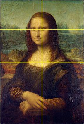 Figura 1 Razão áurea na Mona Lisa Fonte: Elaborado pelos autores, 2017.