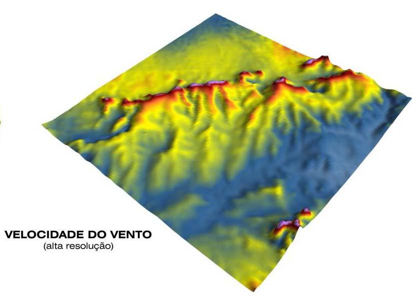 e rugosidade) em alta resolução e dos dados validados das medições anemométricas. A Figura 4.10 apresenta o resultado do mapeamento eólico de mesoescala. Figura 4.10 Mapeamento Eólico de Mesoescala Fonte: Complexo Eólico Piauí Memorial Técnico Descritivo.