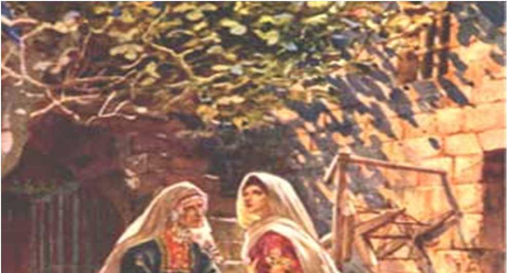 Visitação Maria foi visitar Isabel, e entrando em casa de Zacarias, saudou a Isabel.