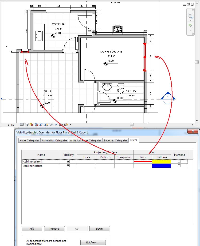 107 Figura 33 - Tela do Autodesk Revit com parâmetros de