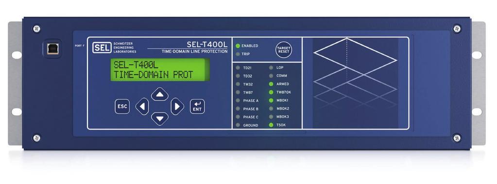 SEL T400L Proteção de linhas no domínio do tempo Criado para velocidade, segurança e simplicidade Funções de proteção de linhas baseada em ondas viajantes e grandezas incrementais com velocidade de